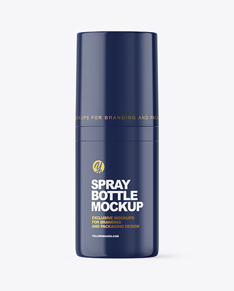 Glossy Spray Bottle Mockup