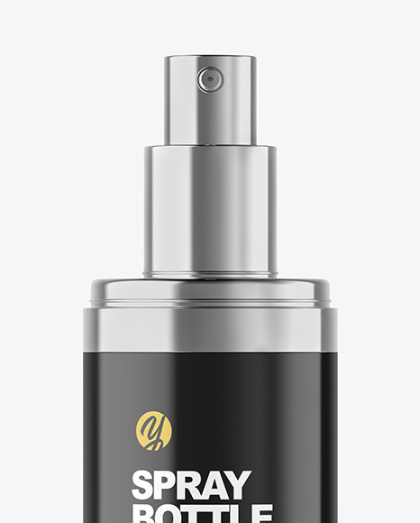 Glossy Spray Bottle Mockup