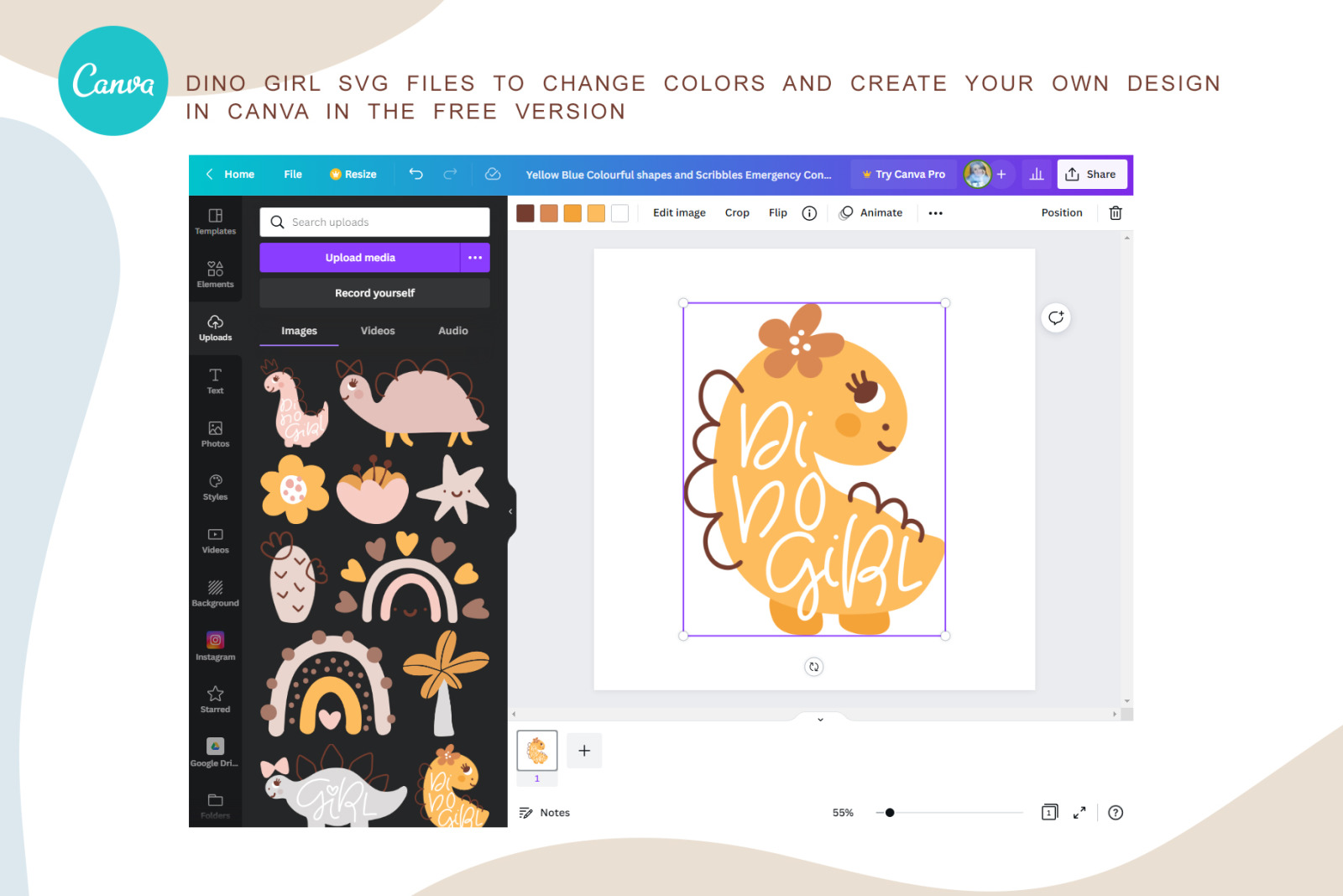 Dino Girl SVG Dino Girl SVG