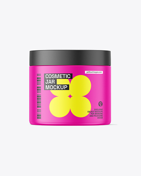 500ml Matte Cosmetic Jar Mockup