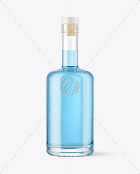 Clear Glass Liqueur Bottle Mockup