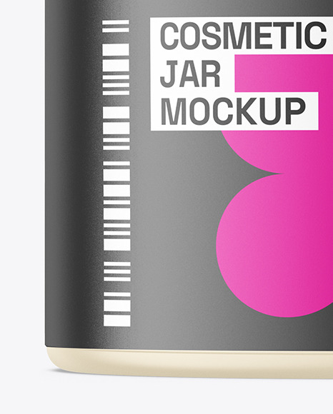 500ml Clear Cosmetic Jar Mockup