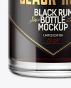 Clear Glass Bottle with Black Rum Mockup