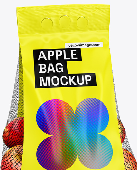 Apple Bag w/ Glossy Label Mockup