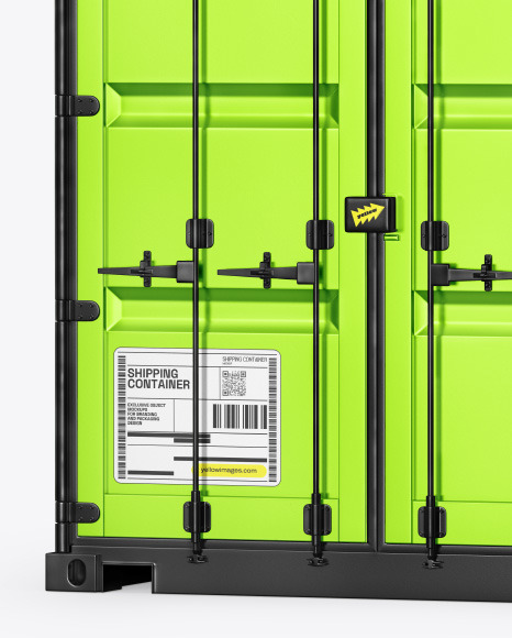 10F Metallic Shipping Container Mockup