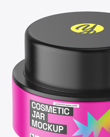 Matte Cosmetic Jar Mockup