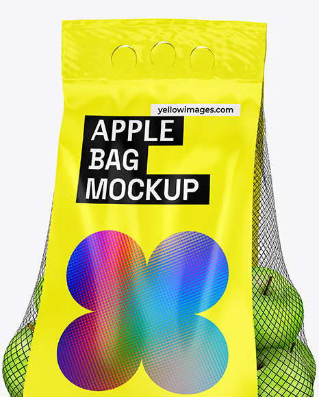 Apple Bag w/ Glossy Label Mockup