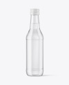 250ml Clear Glass Vodka Bottle Mockup