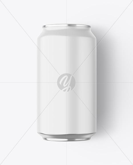 Aluminium Drink Can With Matte Finish Mockup