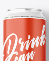 Aluminium Drink Can With Matte Finish Mockup