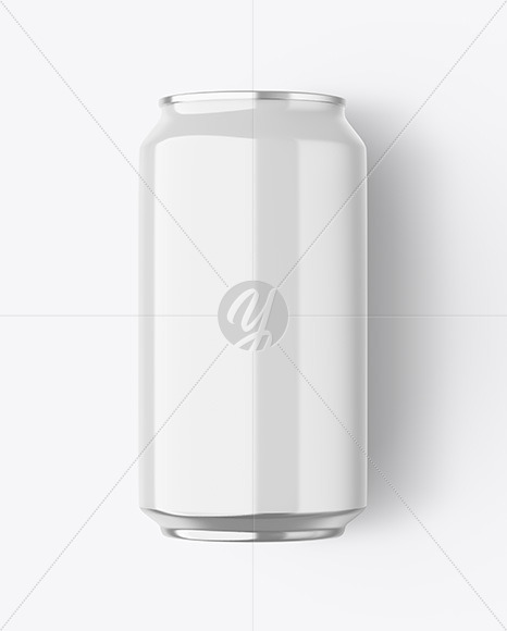 Aluminium Drink Can With Glossy Finish Mockup