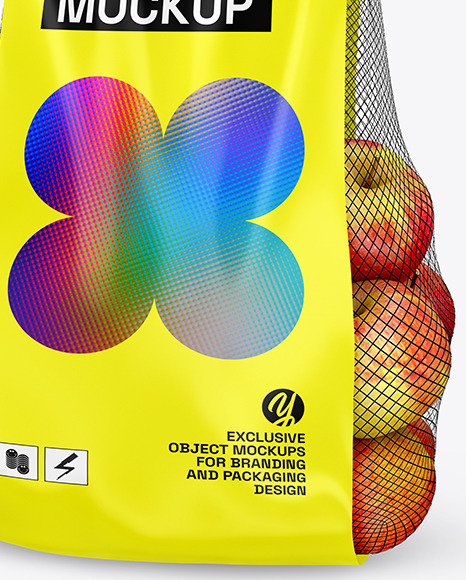 Apple Bag w/ Glossy Label Mockup