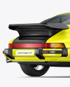 Sport Coupe Car Mockup - Back Half Side View