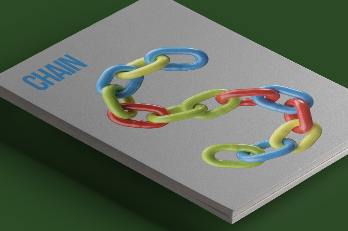 Colored Chain Font Colored Chain Font