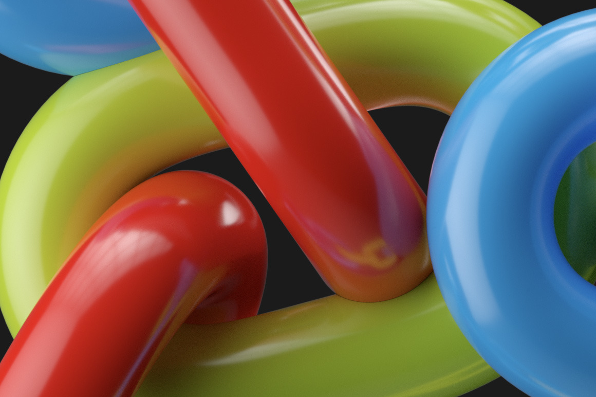 Colored Chain Font Colored Chain Font