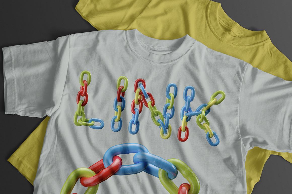 Colored Chain Font Colored Chain Font