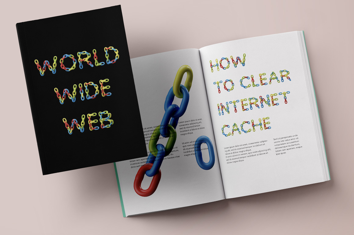 Colored Chain Font Colored Chain Font