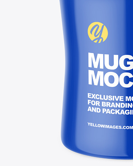 Glossy Mug w/ Coffee Splash Mockup