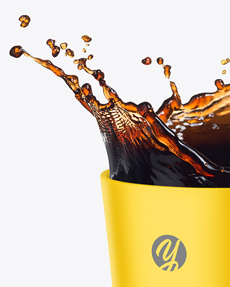 Matte Mug w/ Coffee Splash Mockup