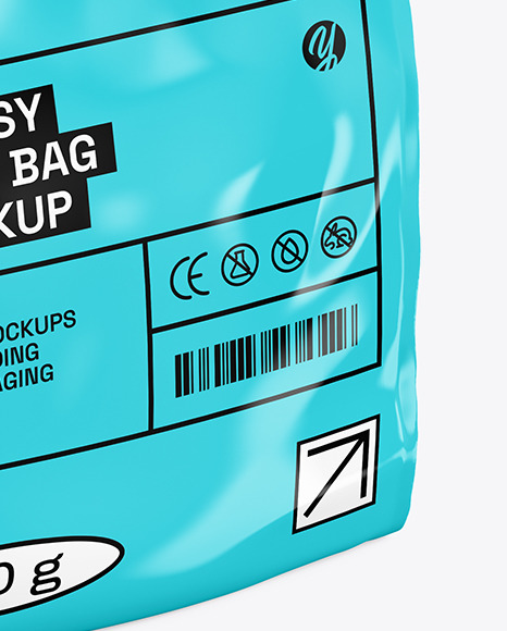 Glossy Food Bag Mockup