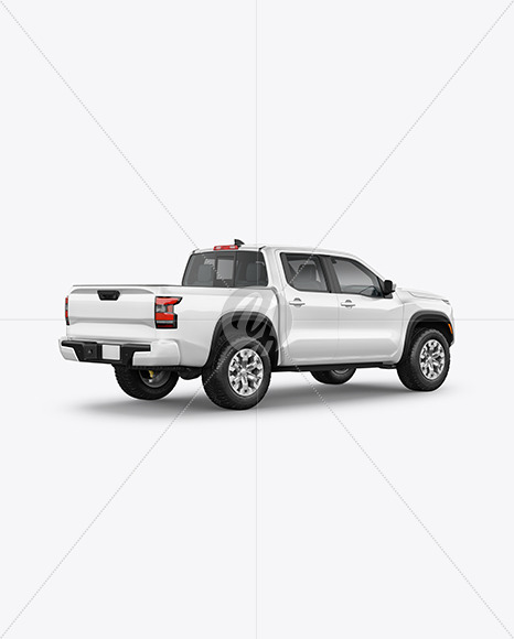 Pickup Truck Mockup - Back Half Side View