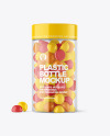 Plastic Bottle with Gummies Mockup