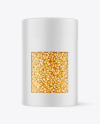 Kraft Tube With Popcorn Mockup