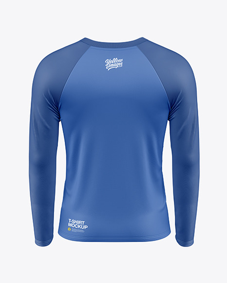 Men’s Raglan Long Sleeve T-Shirt Mockup - Back View