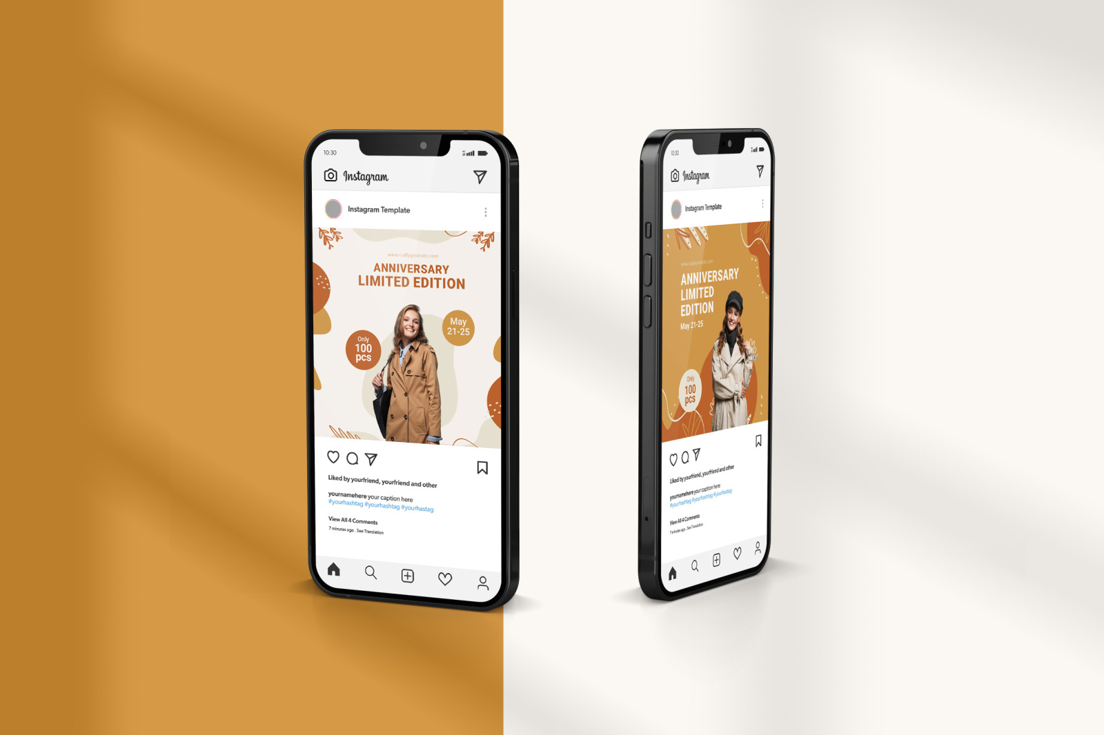Bone White Abstract Fashion Brand Instagram Template Bone White Abstract Fashion Brand Instagram Template