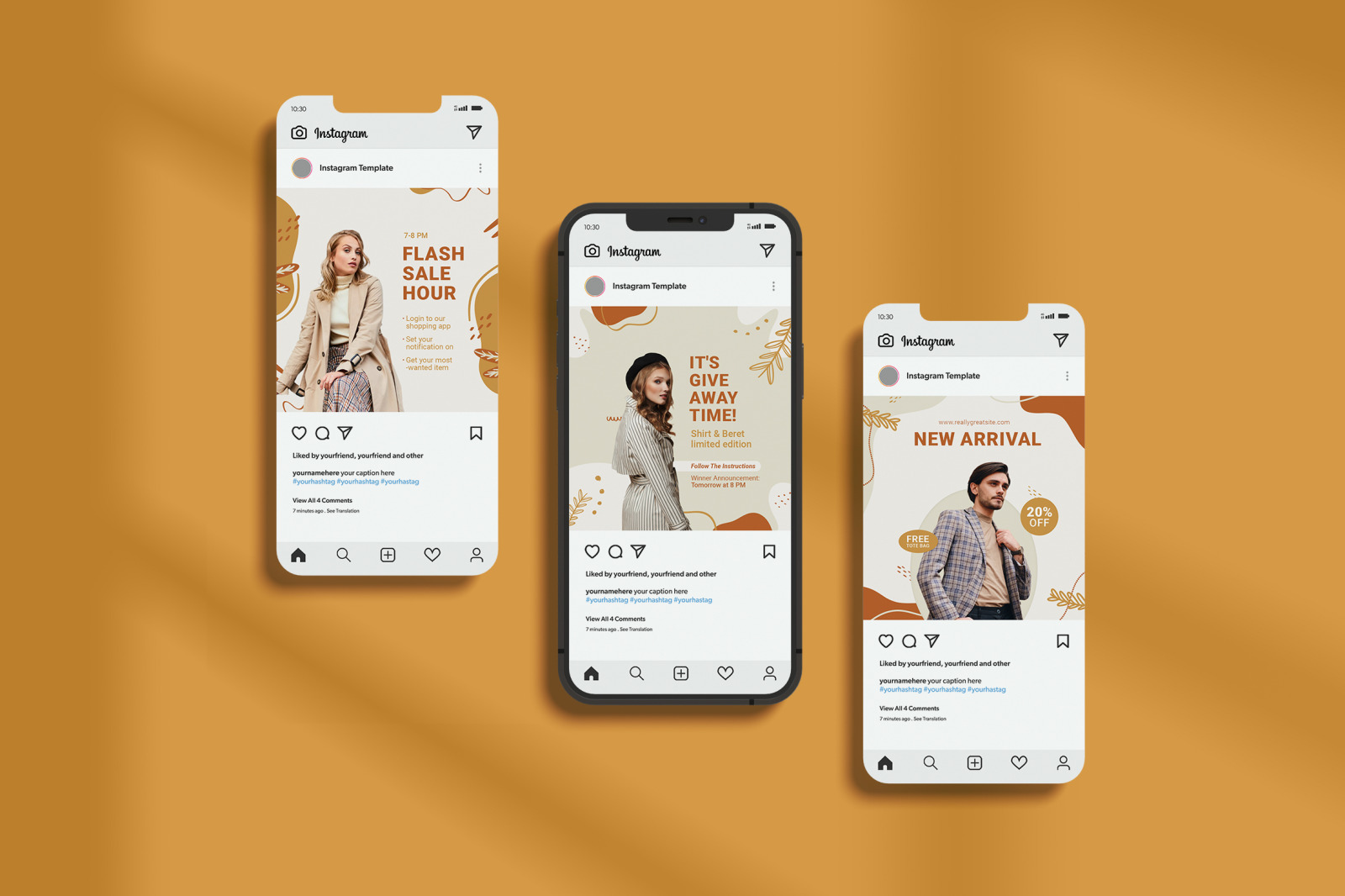 Bone White Abstract Fashion Brand Instagram Template Bone White Abstract Fashion Brand Instagram Template