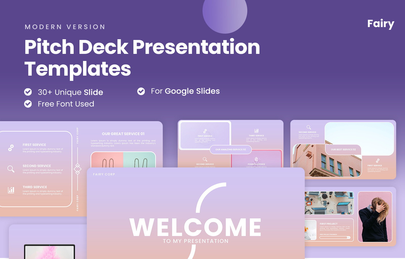 Fairy - Creative Business Google Slides Template Fairy - Creative Business Google Slides Template
