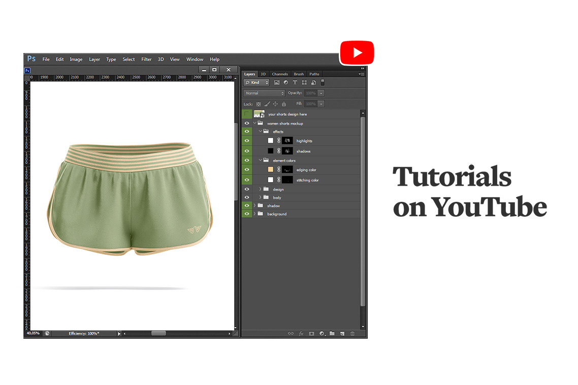 Women's Shorts Mockup Women's Shorts Mockup