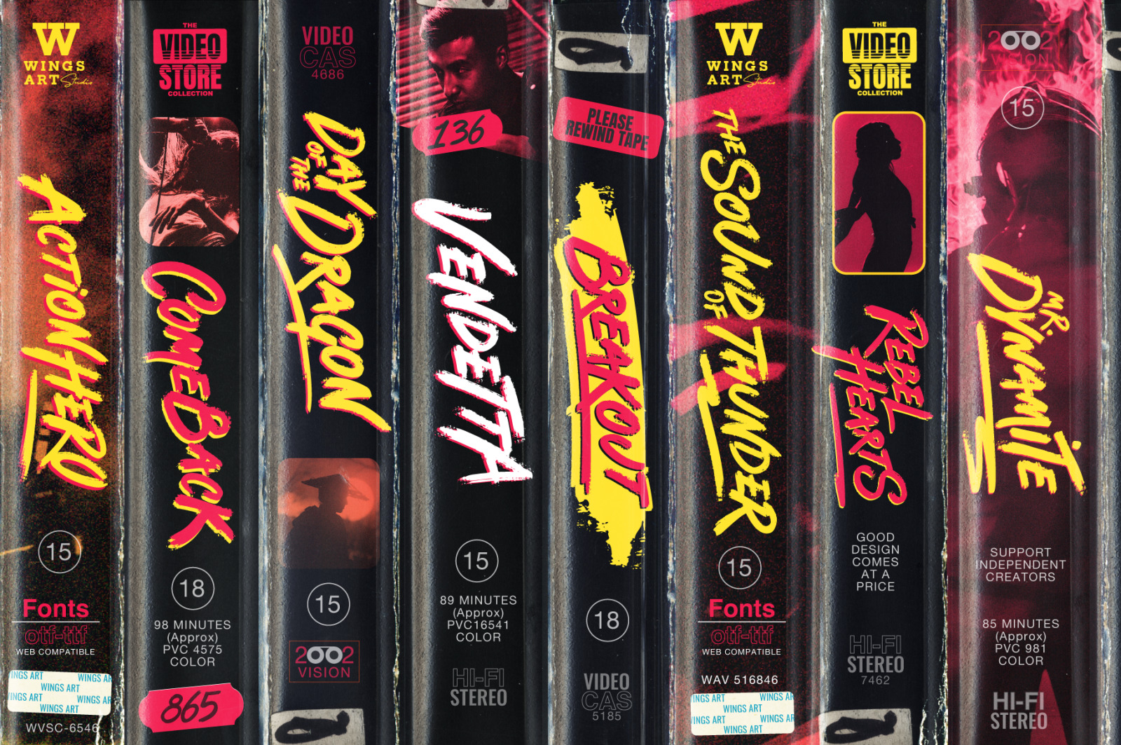 Action Hero - An Explosive 80s Movie Title Font Action Hero - An Explosive 80s Movie Title Font
