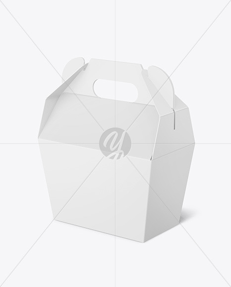 Paper Box w/ Handle Mockup