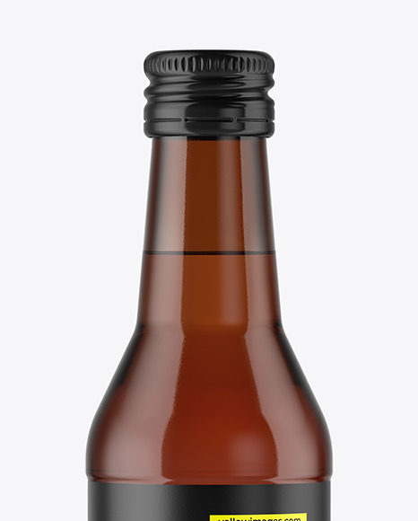 250ml Amber Glass Bottle Mockup