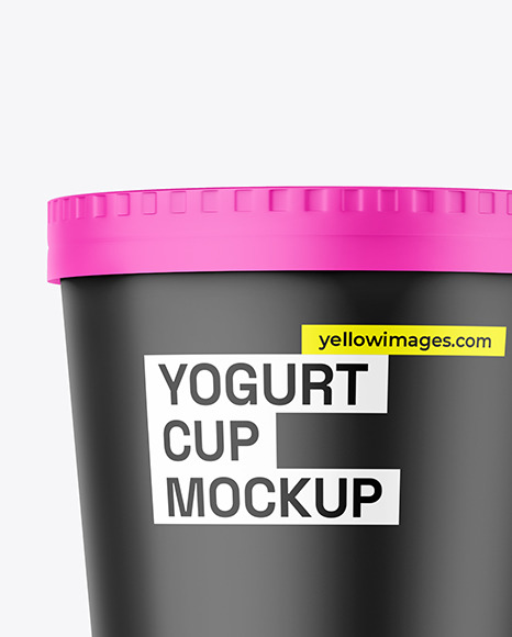 Matte Yogurt Cup Mockup