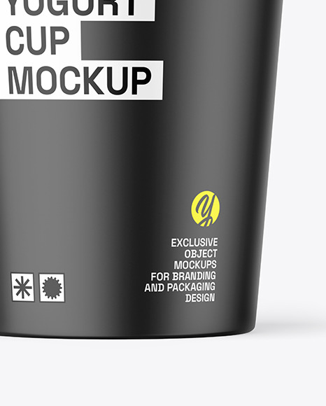 Matte Yogurt Cup Mockup