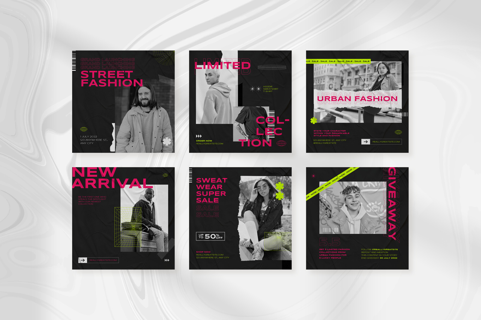 Black Urban Street Fashion Instagram Template Black Urban Street Fashion Instagram Template