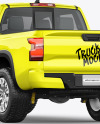 Pickup Truck Mockup - Back Half Side View