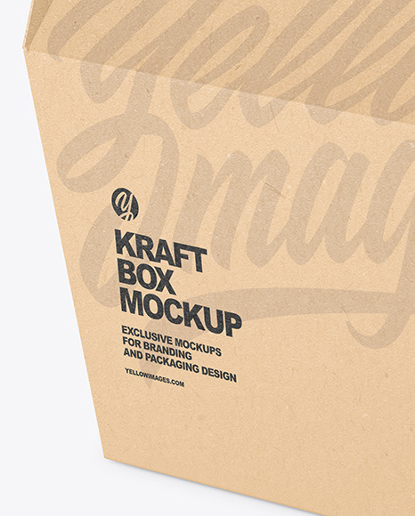 Kraft Box w/ Handle Mockup