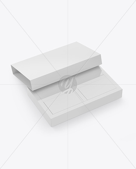 Glossy Paper Box With Four Boxes Mockup