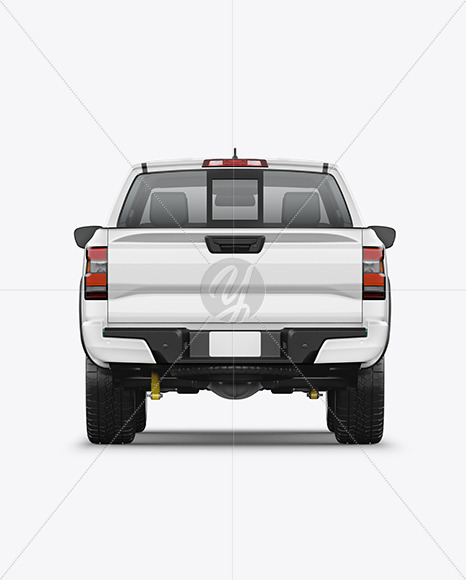 Pickup Truck Mockup - Back View