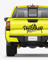 Pickup Truck Mockup - Back View