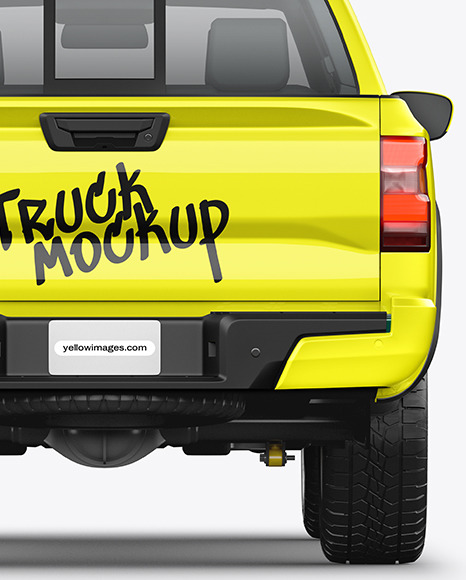 Pickup Truck Mockup - Back View