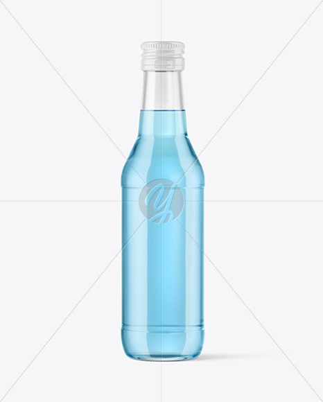 250ml Clear Glass Liquor Bottle Mockup