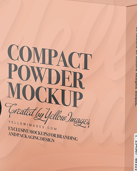 Compact Powder With Box Mockup