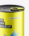 Metallic Tin Can Mockup