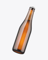 Amber Glass Beer Bottle Mockup