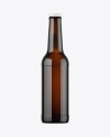 330ml Amber Glass Beer Bottle Mockup