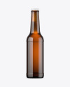 330ml Amber Glass Beer Bottle Mockup